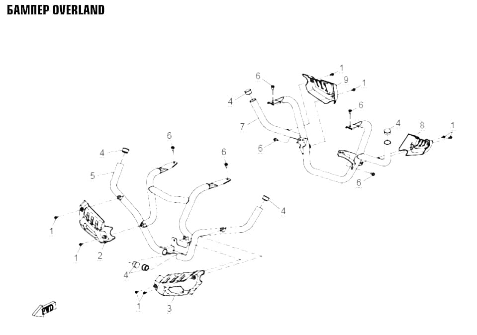Бампер overland