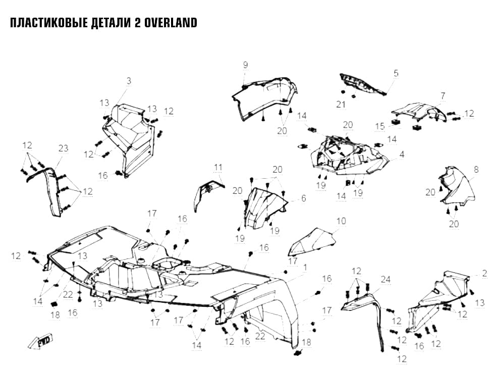 Пластиковые детали 2 overland