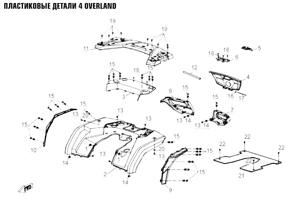 Пластиковые детали 4 overland